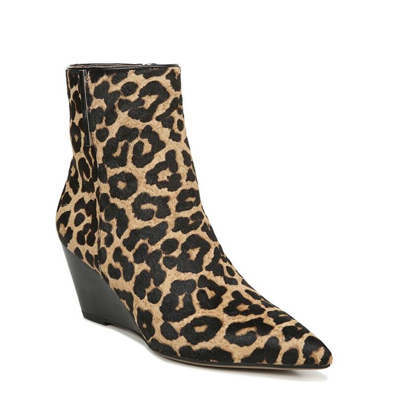 Franco Sarto Women's Athens 2 Wedge Booties (Leopard Print Calf Hair)