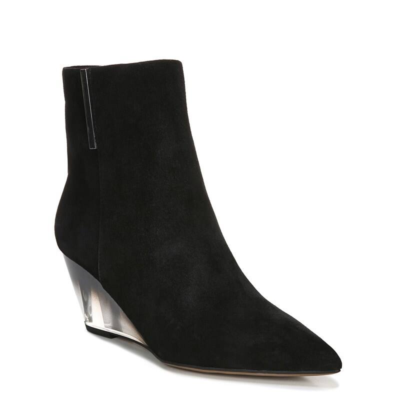 Franco Sarto Women's Athens Wedge Booties (Black Suede)