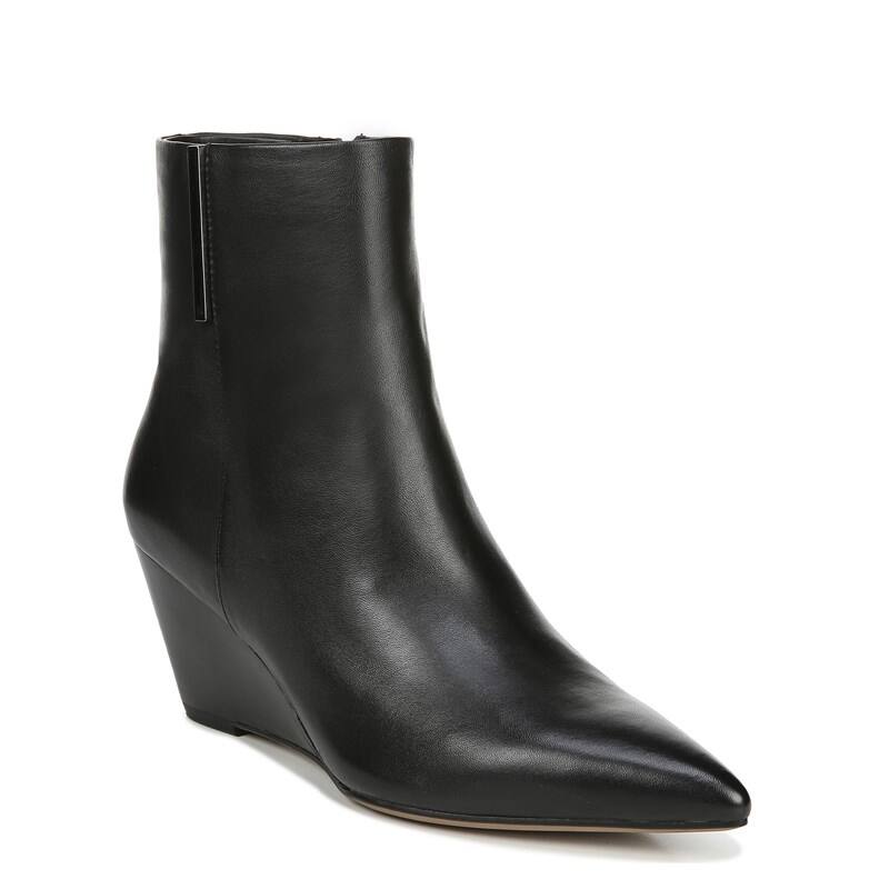 Franco Sarto Women's Athens Wedge Booties (Black Leather)