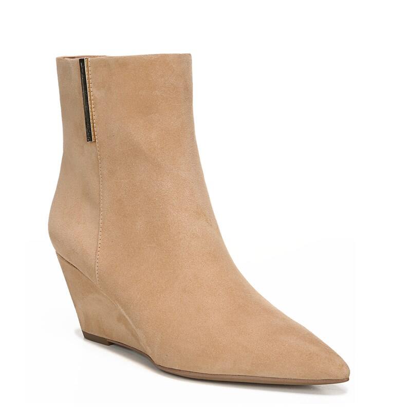 Franco Sarto Women's Athens Wedge Booties (Camel Suede)