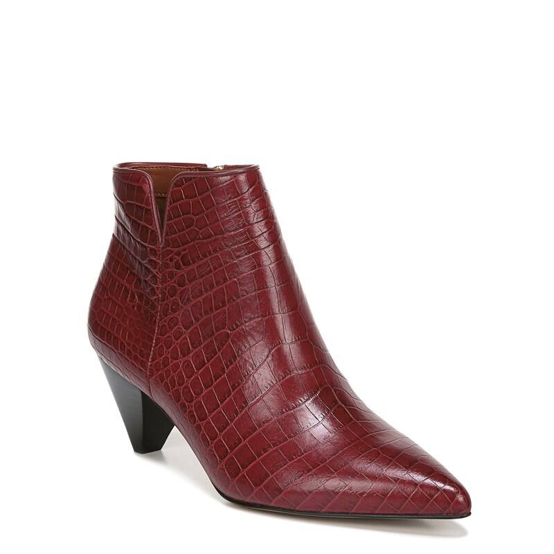 Franco Sarto Women's Dare 2 Booties (Wine Crocco Print Leather)