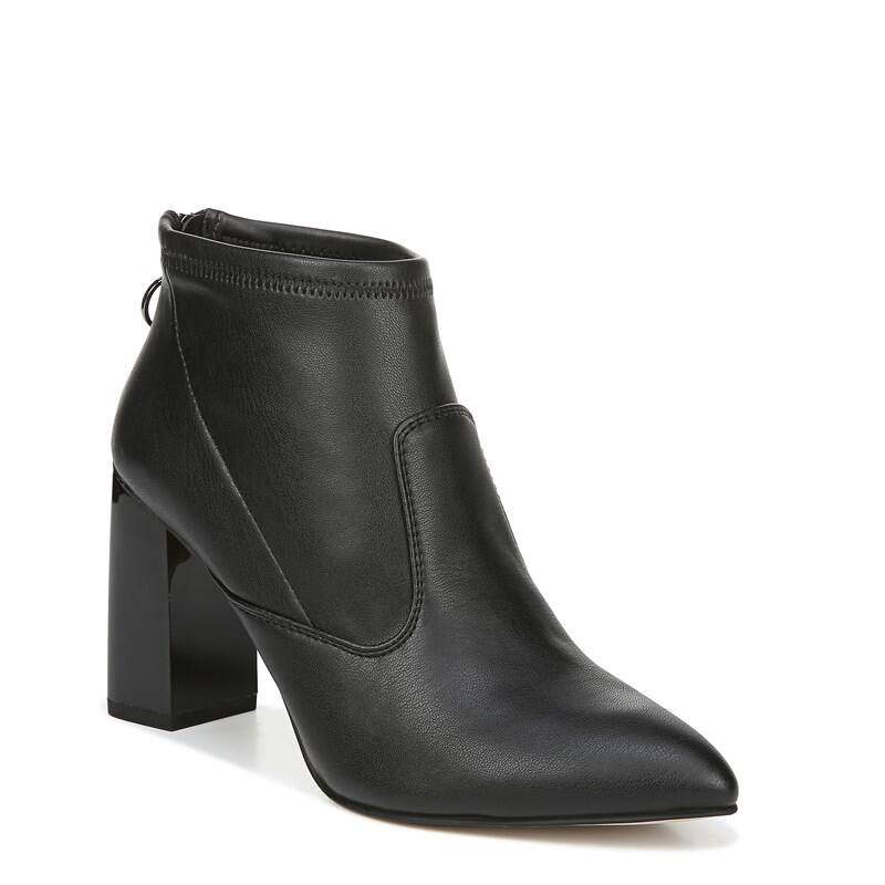 Franco Sarto Women's Kortney Booties (Black Stretch Faux Leather)