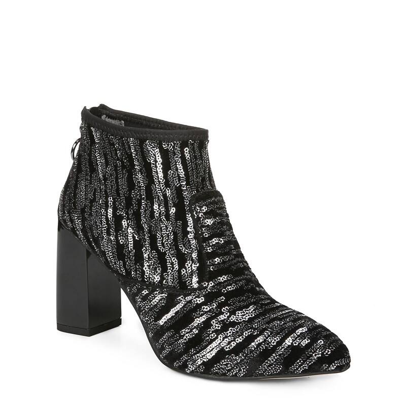 Franco Sarto Women's Kortney Booties (Black Sequin)