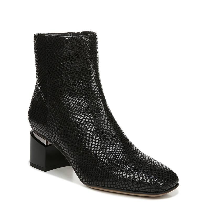 Franco Sarto Marquee Booties (Black Snake Print Leather)