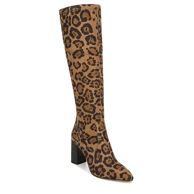Franco Sarto Katherine Boots (Leopard Print Stretch Leather)