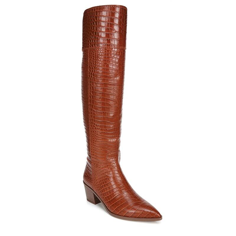 Franco Sarto Shannon Boots (Walnut Crocco Print Leather)