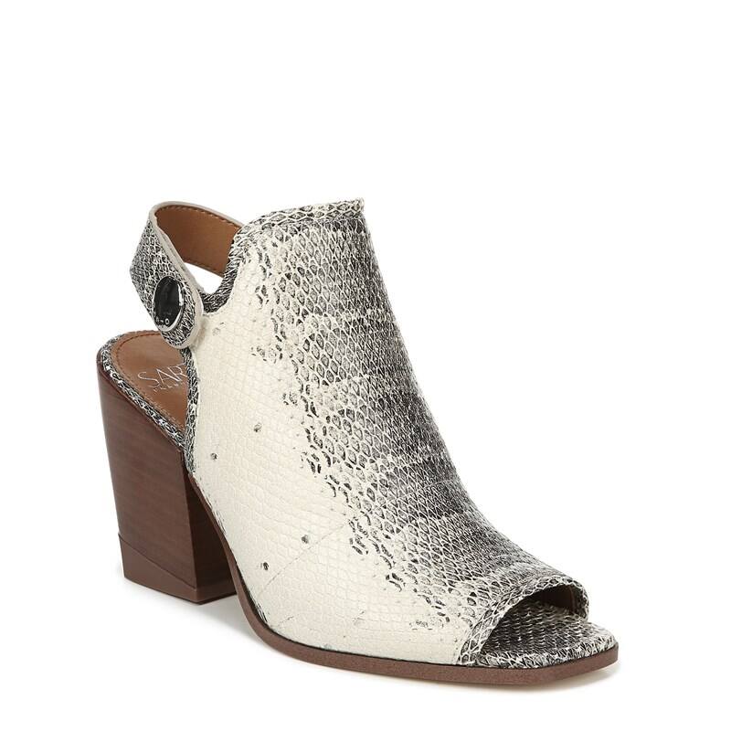 Sarto by Franco Sarto Icelynn Peep Toe Booties (Natural Snake Print Leather)