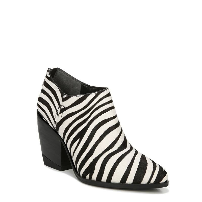 Sarto by Franco Sarto Kieran Booties (Black/White Zebra Print Calf Hair)