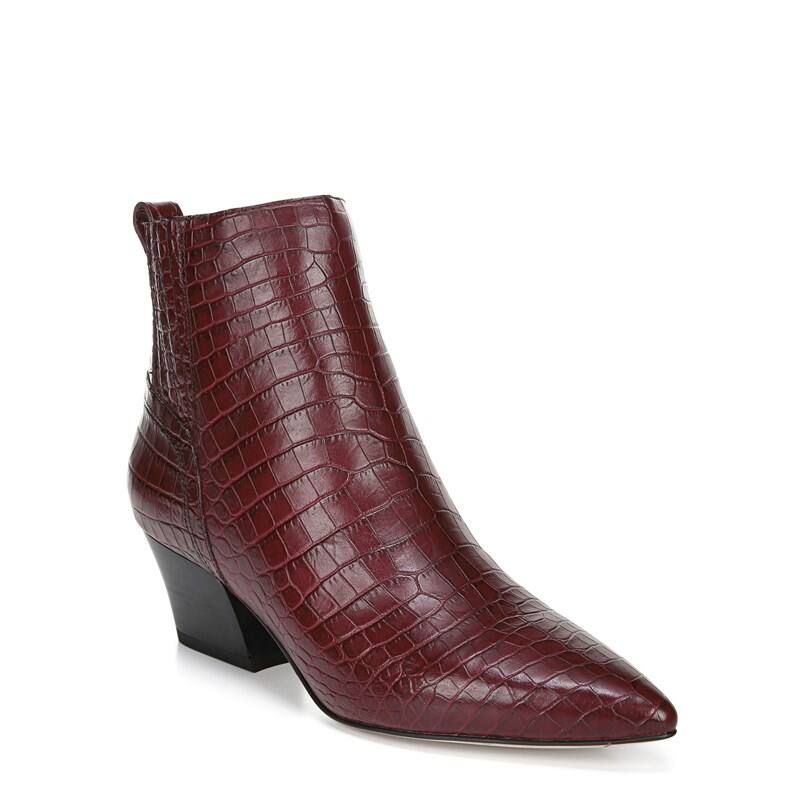 Sarto by Franco Sarto Women's Luca Booties (Wine Crocco Print Leather)